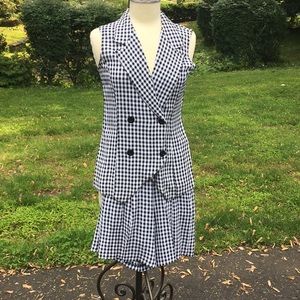 Black and white checkered suit